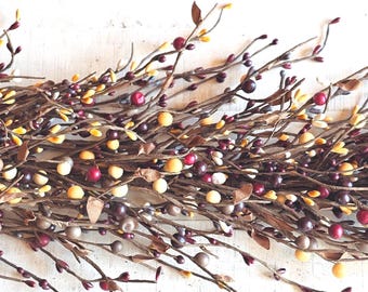 Fall Garland-Fall Home Decor-Fall Table Decor-CRANBERRY SPICE-Modern Fall Farmhouse Décor-Fall Table Runner-Fall Fireplace Mantel Décor