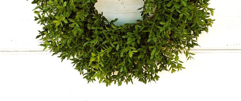 MINI Window Wreath-Boxwood Wreath-Country Cottage Wreath-Artifical Boxwood Wreath-Wall Hanging-Small Wreath-Custom Made Gifts-Scented Wreath image 4