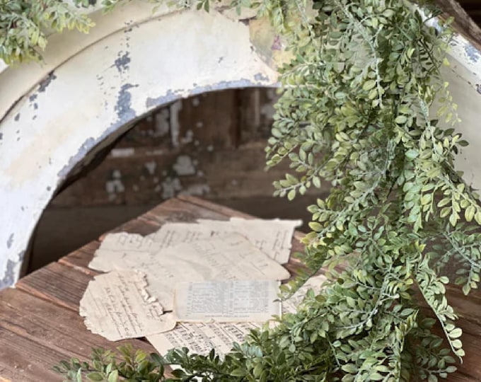 Featured listing image: Greenery Garland-Spring Greenery for Mantle-Wedding Greenery-Summer Garland-Wedding Garland for Tables-Archway Greenery-Wedding Table