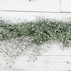 Cottagecore-Winter Greenery-FROSTED WHITE LUNA-Farmhouse Décor-Greenery-Wedding Garland-Wedding Décor-Table Runner-Mantel Garland-Supplies image 4