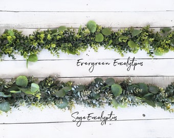 Wedding Decor-Wedding Greenery-Tablescape Garland-Mixed Eucalyptus Garland-Boho Wedding-Farmhouse Wedding-Table Runner-Wedding Archway