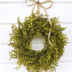 Farmhouse Wreath-Fall Wreath-MINI Window Wreath-Baby Eucalyptus Wreath-Fall Home Decor-Boxwood Wreath-Wall Hangings-Small Wreaths-Gifts image 4