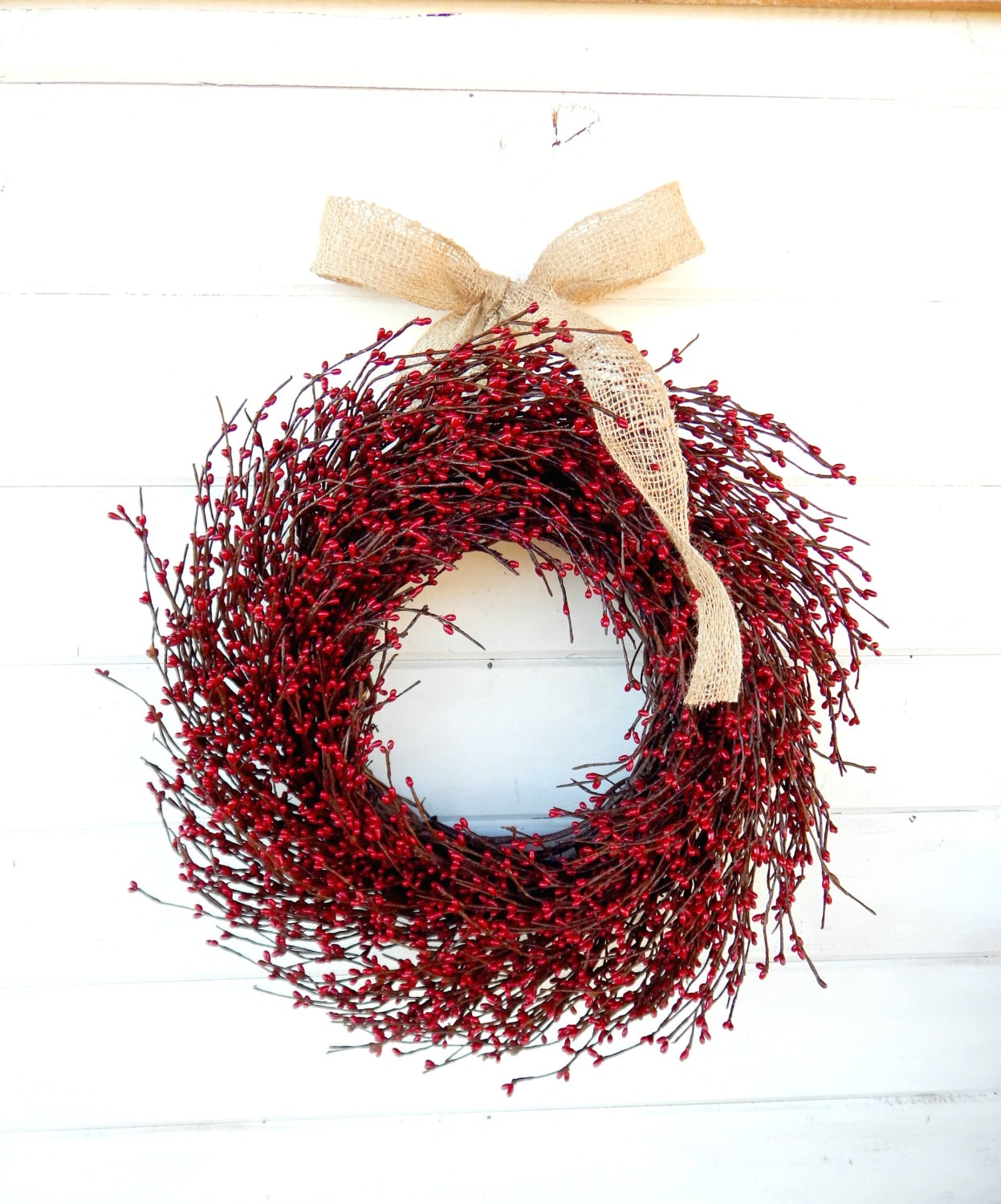 Couronne d'été-4 Juillet-Couronne de Porte-Couronne d'hiver-Décoration Maison Vacances-Couronne Roug