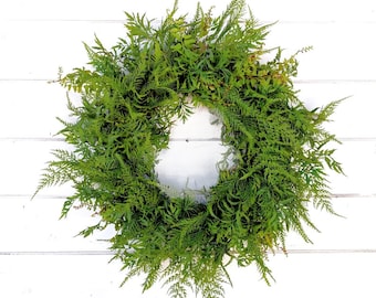 Summer Wreath-FERN Wreath-Door Wreath-Greenery Wreath-Modern Farmhouse Wreath-Wreaths-Housewarming Gift-Front Door Decor-Cottage Home Decor