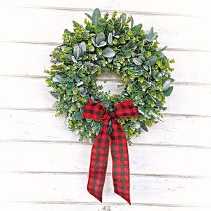 Christmas Wreath-rustic Farmhouse Decor-farmhouse - Etsy