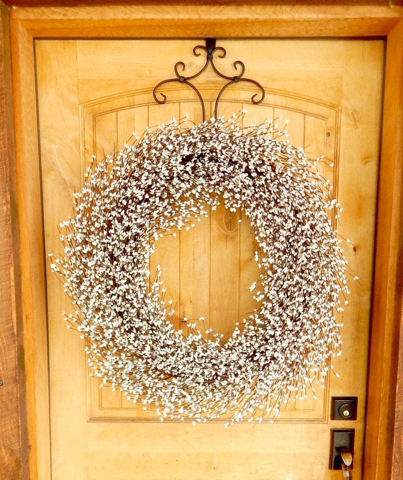 LARGE White WreathFireplace Mantle WreathHome DecorSummer Etsy