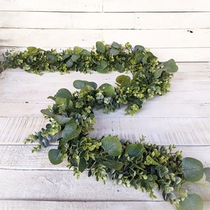 Greenery Garland-Eucalyptus Garland-Wedding Garland-Modern Home Decor-Boho Garland-Garland for Fireplace Mantel-Greenery-Tablescape-Gift