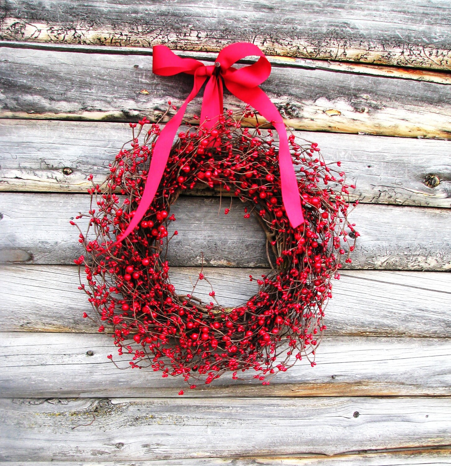 Valentines Day Wreath Valentines Decor Red Berry Wreath Winter