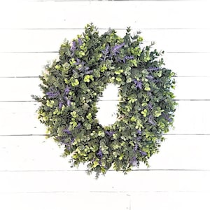 Lavender Wedding Wreath-Spring Wedding Decor-Greenery-EUCALYPTUS Wreath-LAVENDER-Wreaths-Reception Decor-Vintage-Boho-Wildflower-Weddings