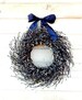 Summer Wreath-Blue Wreath-Fall Wreath-Modern Farmhouse Decor-Housewarming Gift-BLUE & CREAM-Winter Wreath-Spring Wreath-Door Wreath-Gifts 