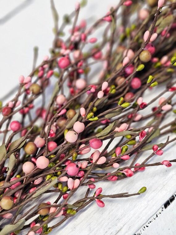 Pink & Green Garland-Cottage Home Decor-Valentine's Day Garland-Spring Home Decoration-Easter Garland-Spring Home Decor-Pink Girls Room