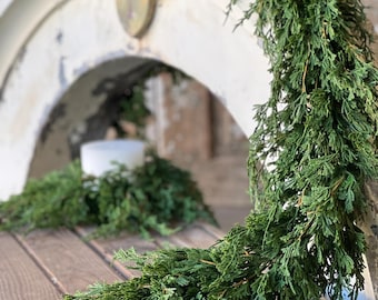 Soft Touch Cedar Garland-BEST SELLER-Dark Green Christmas Garland-Holiday Decor-Artificial Christmas Garland-Modern Christmas-Holiday Mantle