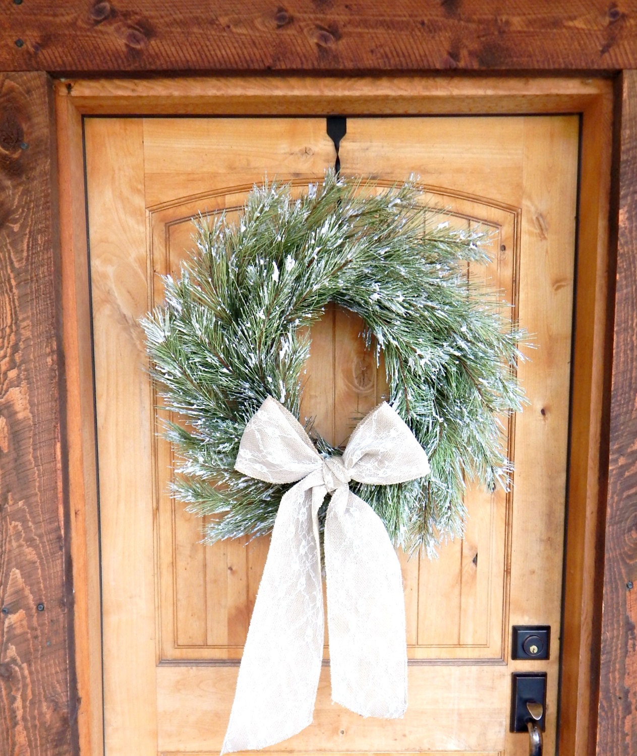 WildRidge Design | Handmade | Farmhouse Wreath | Artificial Antique White  Wreath Custom Size | Scented Wreaths | Year Round Wreath | Fall Door and