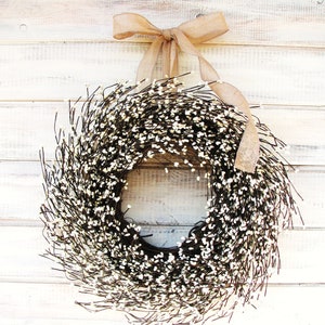 BEST SELLER-Modern Farmhouse-CREAM Wreath-Fall Wreath-Winter Wreath-Neutral Home Decor-Year-Round Wreath-Boho Home Decor-Door Wreath-Gift