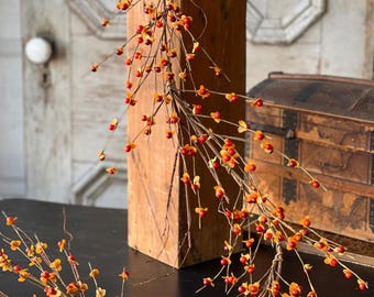 Fall Garland-ORANGE Garland-Modern Farmhouse Décor-Fall Table Decor-Fall Wedding Centerpiece-Fall Wedding Décor-Table Runner-Fall Home Decor