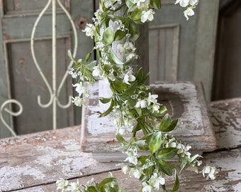 Greenery Garland-Wedding Garland-Wedding TableScape Decor-Spring Garland-SUMMER LACE-Cottage Home Decor-Spring Table Decor-Wedding Floral