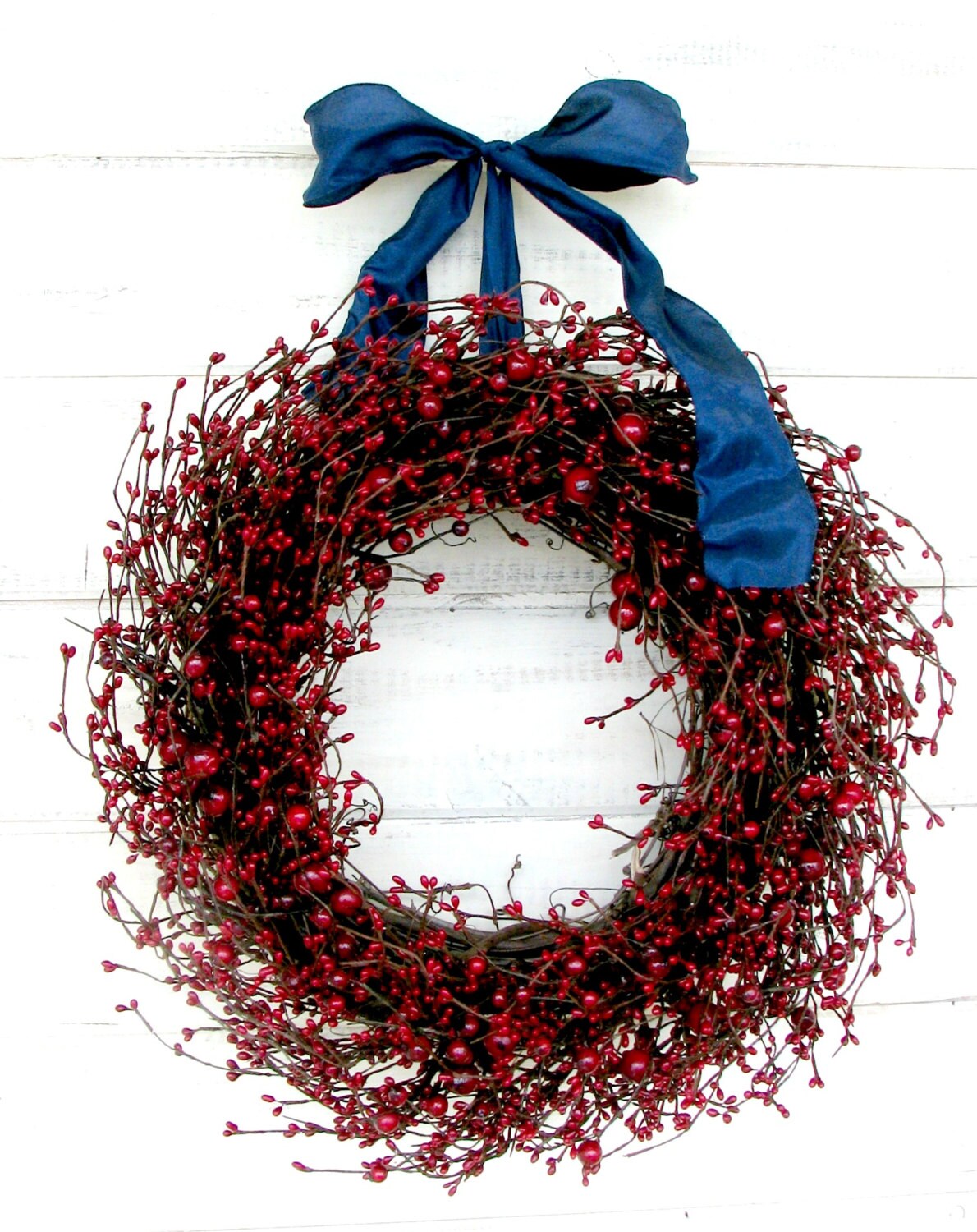 Summer Wreath 4th July Wreath Summer Red Berry Door Wreath
