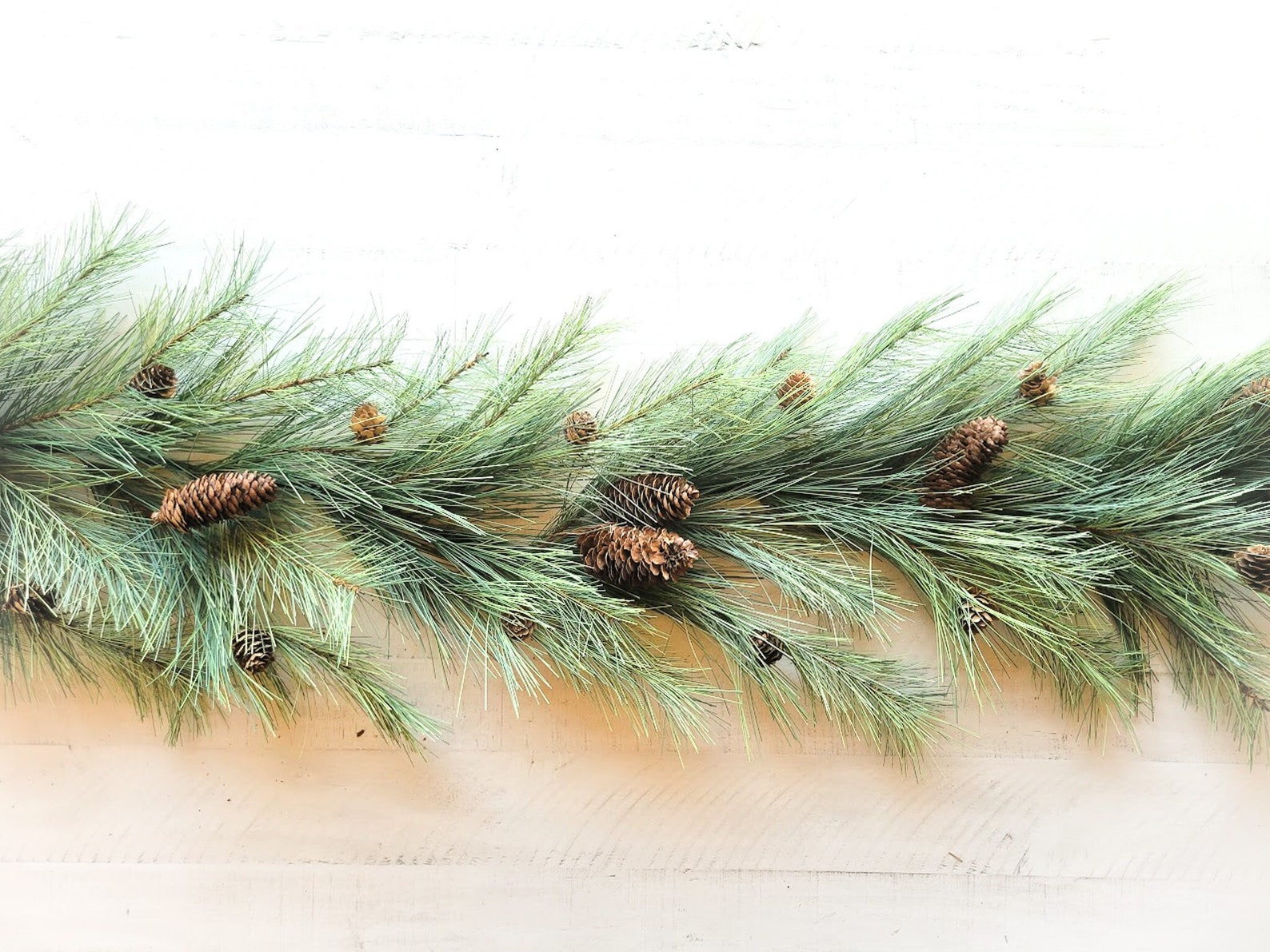 Realistic Christmas Garlandnorthern PINE With Etsy