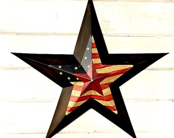 Star Home Decor-Star Wall Hanging-PRIMITVE Americana BARN STAR- Patriotic Star-Rustic Wall Hanging-Rustic Star Decor-Primitive Home Decor