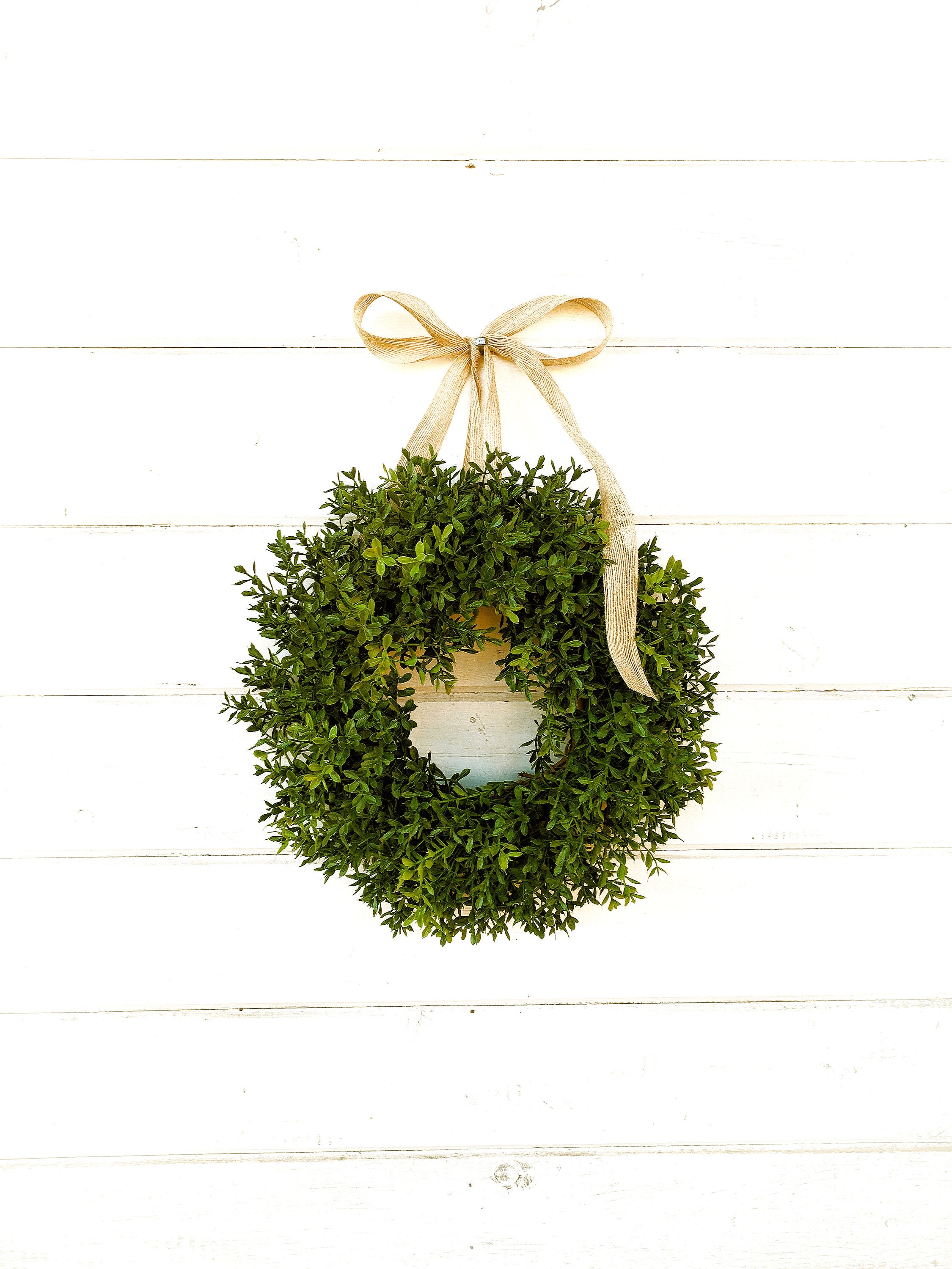 Mini Fenêtre Couronne-Couronne de Buis-Couronne Chalet Campagne-Couronne Buis Artificielle-Tentures 