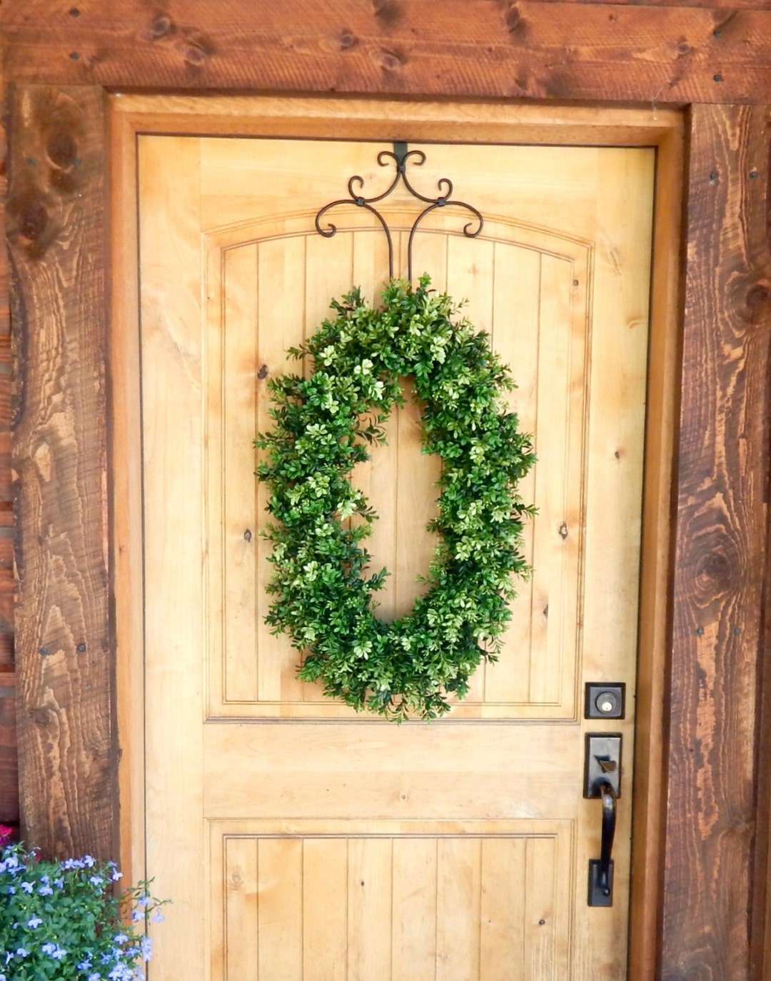 Artificial BOXWOOD Greenery Front Door Wreathoval Wreathlarge Wreath