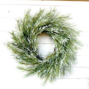 Christmas Front Door-WREATH-Winter Wreath-Farmhouse Christmas-Christmas Wreath-SNOWY PINE Wreath-Door Wreath-Holiday Décor-Christmas Décor