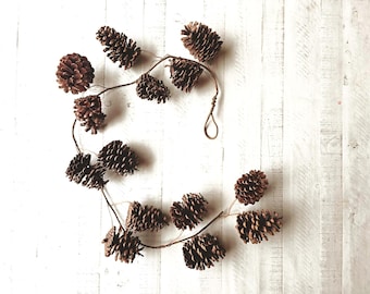 Pinecone Garland-Christmas Decor-Winter Table Decor-Pinecones-Winter Wedding Decorations-Christmas Mantle-Holiday Home Decor-DIY Supplies