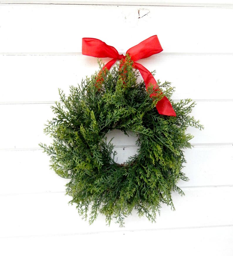 Christmas MINI Wreath-Winter Wreath-Holiday Wreath CEDAR Wreath-SCENTED Wreath-Holiday Home Decor-Christmas Wreath-Small Mini Wreath-Gifts