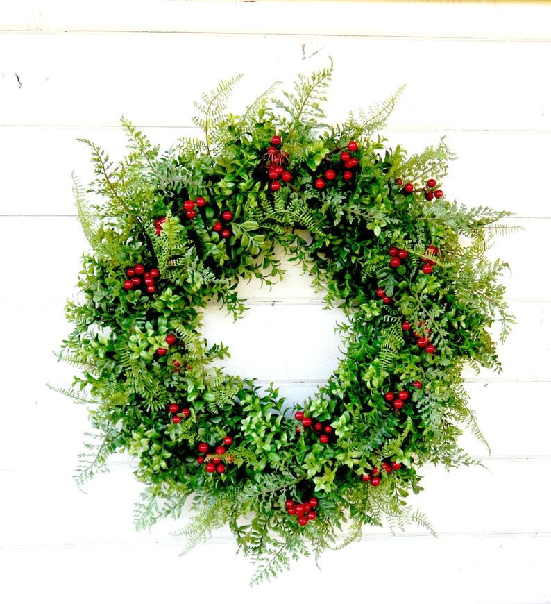 Summer Door Wreath-BOXWOOD Wreath-Summer Wreaths-Winter Door Wreath-Outdoor Wreath-Christmas Wreath-Weatherproof Wreath-Holiday Decor-Gifts