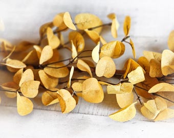 Penny Leaf Garland-Modern Rustic Home Decor-Garland Above Kitchen Cabinet-Fall Mantel Decor-Table Decor-Tablescape Garland-DIY Floral Swag