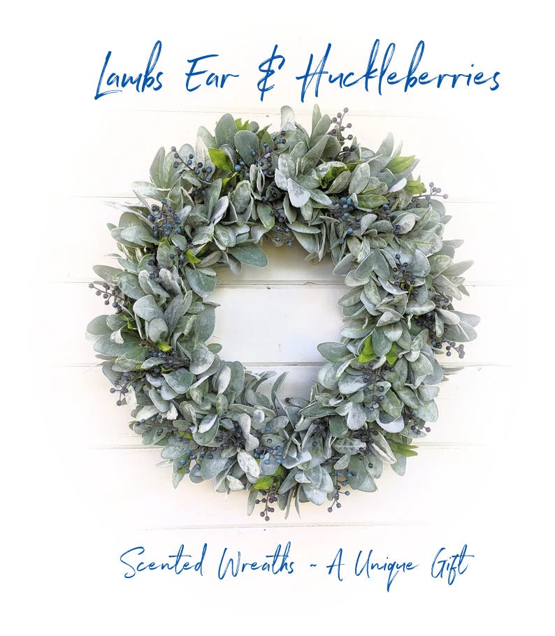 Lambs Ear Wreathfarmhouse Wreathlambs EAR & HUCKLEBERRY Etsy