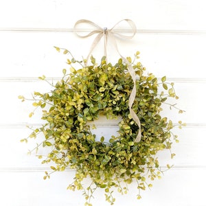 MINI Window Wreath-Greenery Wreath-Farmhouse Wreath-Small Wreath-AUTUMN BOG-Small Wreath-Summer Wreath-Fall Wreath-Centerpiece-Chair Wreath image 2