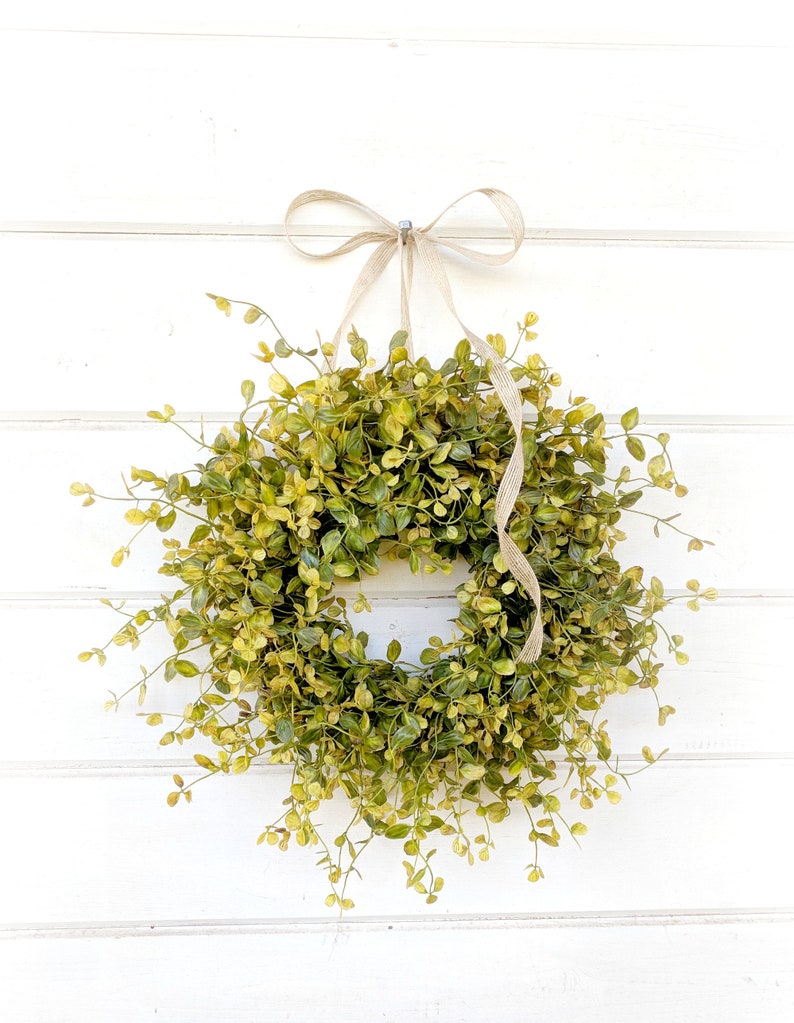 MINI Window Wreath-Greenery Wreath-Farmhouse Wreath-Small Wreath-AUTUMN BOG-Small Wreath-Summer Wreath-Fall Wreath-Centerpiece-Chair Wreath image 2