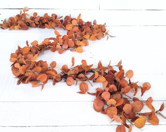Fall Garland-Modern Home Decor-PENNY LEAF Autumn Garlands-Fall Fireplace Decor-Rust Table Runner-Fall Mantle Decor-Fall Weddings-Fall Decor