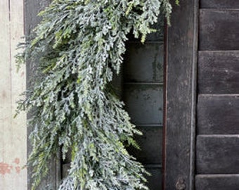 Christmas Garland-WINTER WONDERLAND-Glitter CEDAR-Holiday Garland-Christmas Greenery-Christmas Décor-Christmas Mantel-Christmas Table Decor