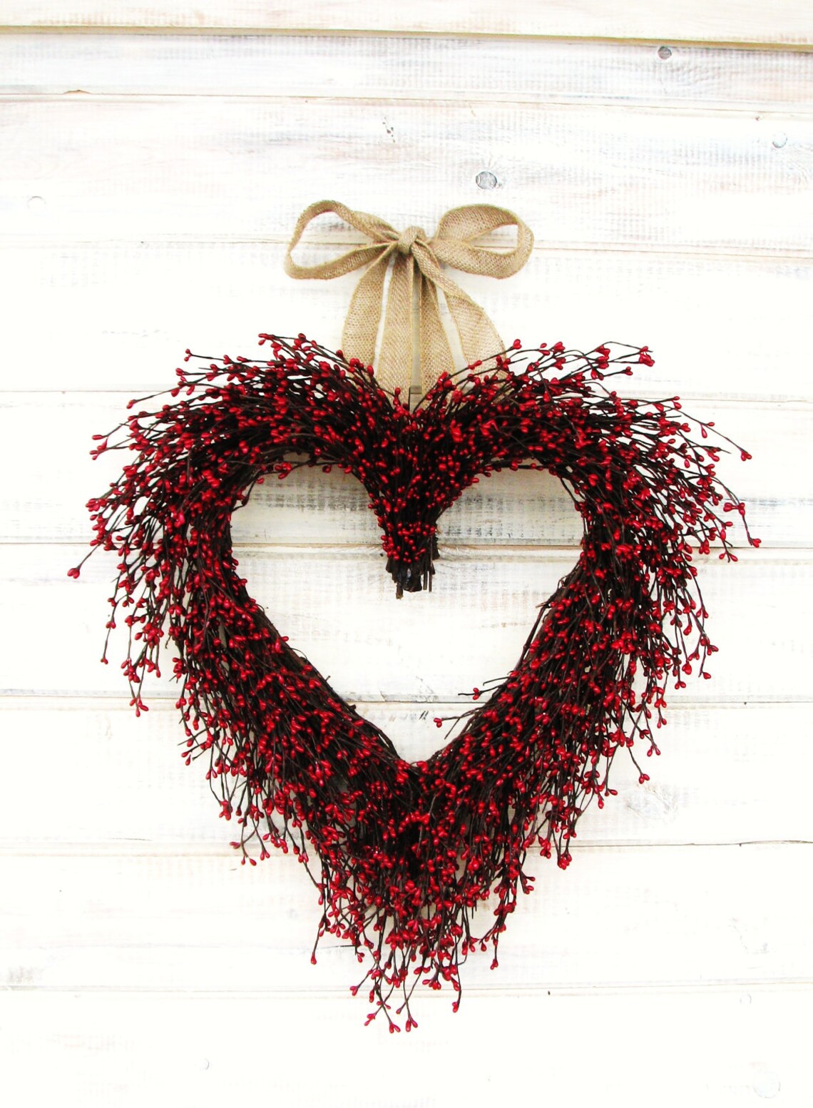 Wedding Heart WreathWedding DecorMothers Day GiftRED HEART Etsy