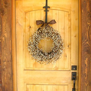 Fall Wreath-Rustic Wreath-Primitive Berry Wreath-Winter Wreath-RUSTIC STAR Wreath-Western Wreaths-Country Home Decor-Autumn Door Decor image 3