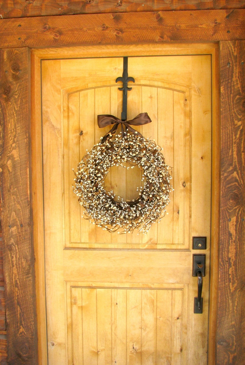 Fall Wreath-Rustic Wreath-Primitive Berry Wreath-Winter Wreath-RUSTIC STAR Wreath-Western Wreaths-Country Home Decor-Autumn Door Decor image 3