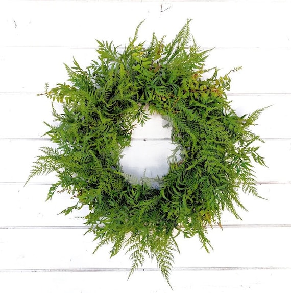 FERN Green Everyday Spring Wreath Summer Wreath Modern Cottage
