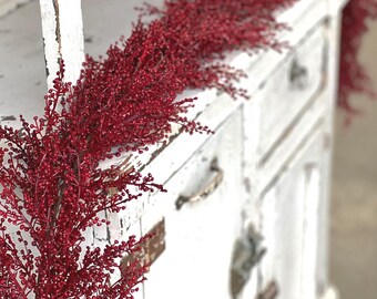 Red Berry Garland-NEW Holiday Garland-Red Tablescape-Winter Table Runner-Christmas Mantle Decor-Winter Garland-Holiday Home Decor-Tablescape