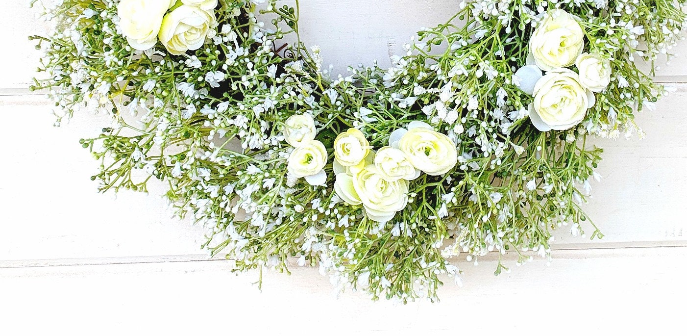 Weddings Wedding Decor Wedding Wreath Baby S Breath Wreath W