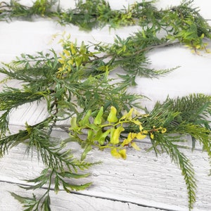 Fern Garland-Summer Garland-Greenery-Table Decor-Modern Farmhouse Decor-Spring Garland-FERN Greenery-Garlands-Boho Décor-Cabinet Greenery image 3