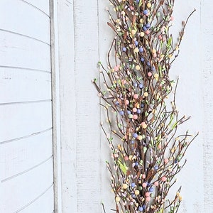 Easter Garland-SPRING MIX Berry Garland-Spring Mantel Decor-Spring Table Runner-Easter Home Decor-Pastel Easter Garland-Modern Spring Decor image 3