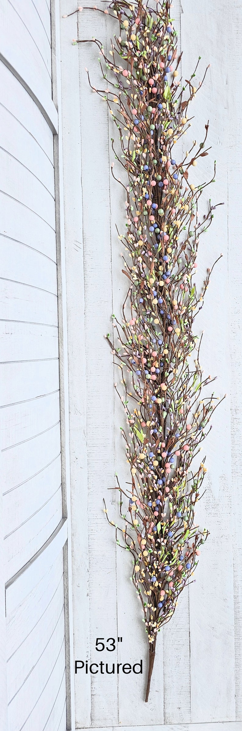 Easter Garland-SPRING MIX Berry Garland-Spring Mantel Decor-Spring Table Runner-Easter Home Decor-Pastel Easter Garland-Modern Spring Decor image 3