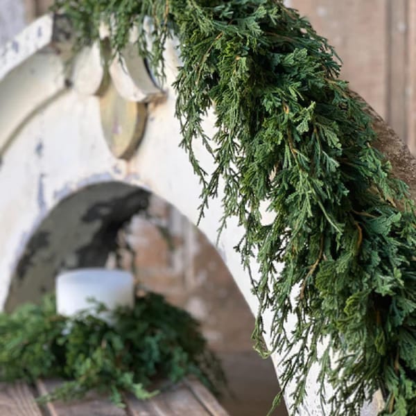 Soft Touch Cedar Garland-BEST SELLER-Dark Green Christmas Garland-Holiday Decor-Artificial Christmas Garland-Modern Christmas-Holiday Mantle