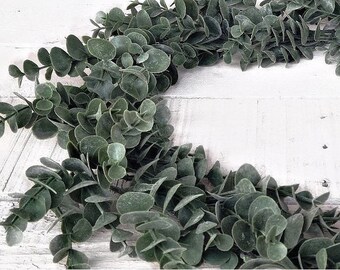 Greenery Garland-Winter Garland-PEWTER Eucalyptus Garland-Modern Farmhouse Décor-Wedding Centerpiece-Wedding Décor-Wedding Table Runner