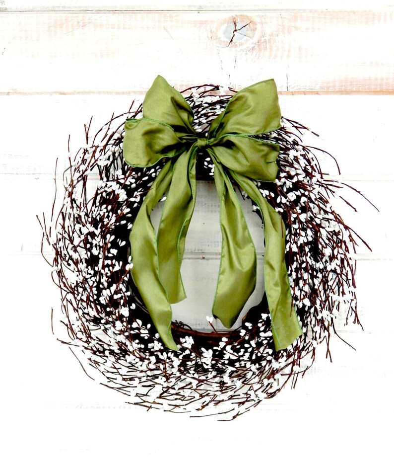 Summer Wreath-Fall Wreath-Door Wreath-Farmhouse Wreath-Winter Wreath-Weddings-Christmas Gift-WHITE Wreath-Housewarming Gifts-Wedding Gift