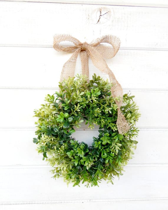 Mini Boxwood-Mini Window Wreath-Boxwood Wreath-Holiday Wreath-Spring …