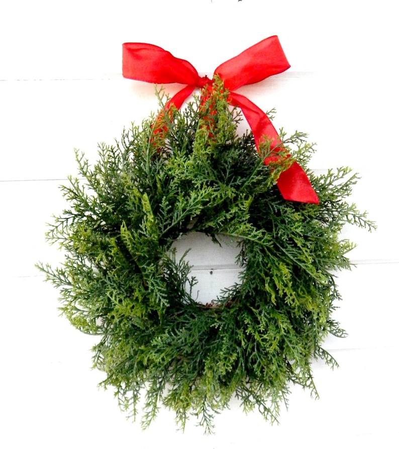 Christmas MINI Wreath-Winter Wreath-Holiday Wreath CEDAR Wreath-SCENTED Wreath-Holiday Home Decor-Christmas Wreath-Small Mini Wreath-Gifts