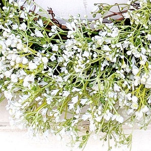 Wedding Wreath-Baby's Breath Wreath-Boho Wedding-Farmhouse Decor-Wedding Decor-Gypsophila Cottage Decor-Farmhouse Wreath-Spring Wedding image 3